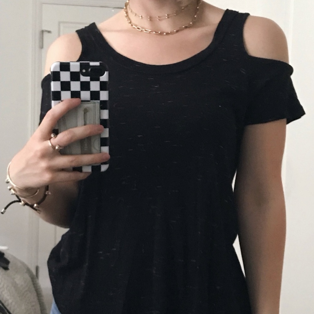 Harlowe & Graham off the shoulder tee